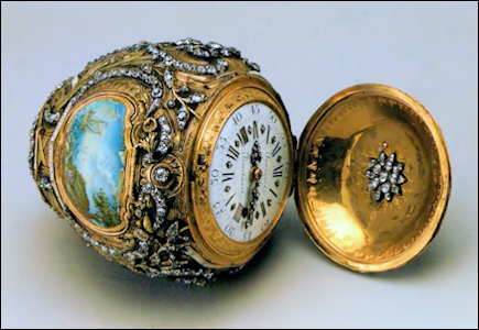 18th Century Nécessaire Egg with Clock and Travel Kit (Courtesy State Hermitage Collection)