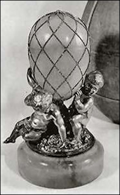 Egg Missing Its Surprise with Putti Base, Sotheby's London, 1960 (Archival Photograph)