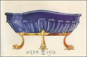 Lapis Lazuli Bowl and Sketch (Courtesy Sotheby's)