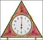 Pink Triangular Clock