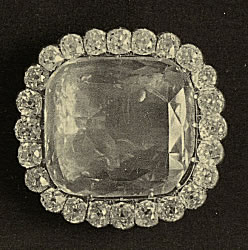 Fersman Plate LXXXVI: Two Brooches with Ceylon Sapphires I. Brooch with 26 Diamonds II. Brooch with 24 Diamonds No. 161