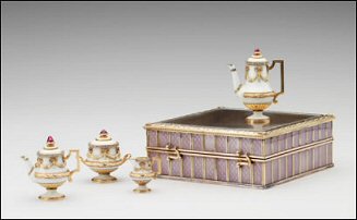 Miniature Teaset - Frame with 1946 Photographs (Royal Collection © 2011, Her Majesty Queen Elizabeth II)