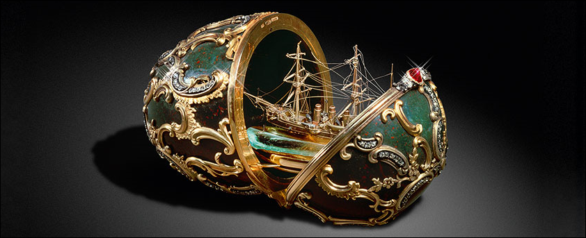 1891 Memory of Azov Egg by Fabergé (Photograph Courtesy of State Kremlin Museum)