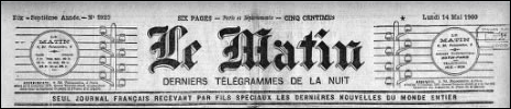 Le Matin, Monday May 14, 1900
