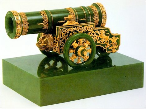 Miniature Replica of Peter the Great's Puska Cannon (Original in the Hermitage, St. Petersburg)
