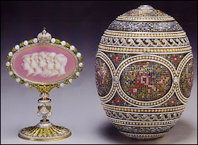 1914 Mosaic Egg (AF) Most Expensive Egg Made by Fabergé (Courtesy Artnet)