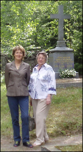 Ulla Tillander-Godenhielm and Tatiana Cheboksarova at the Gravesite of Count Freedericksz in Grankulla, Finland. The Later Title of Count Was Bestowed in 1913. (Photographs by Galina Korneva)