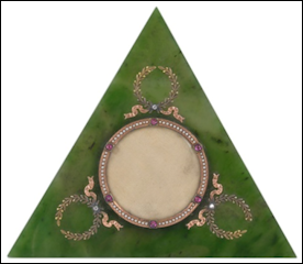 Fabergé Nephrite Photograph Frame Discovered at Valuation Day, ca. $24,000 (Courtesy Catherine Southon Auctioneers & Valuers Ltd)