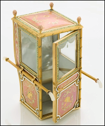 Fabergé Sedan Chair by Mikhail Perkhin (Private Collection, Courtesy The Museum of Russian of Art, USA)