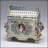 Casket in the Form of an Izba, a Traditional Russian Country Dwelling by Pavel Ovchinnikov, Moscow, 1876 (Courtesy Walters Art Museum, Baltimore, Maryland)