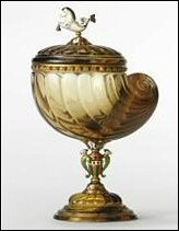 Fabergé Carved Smoky Quartz Nautilus Shell Cup (Courtesy Sotheby's)