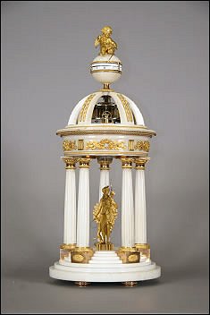 A White Marble and Ormolu Clock Designed as the Temple of Diana, French, ca.1770 (Courtesy Cortot-Vréügille-Bizouard SVV, Dijon, France)