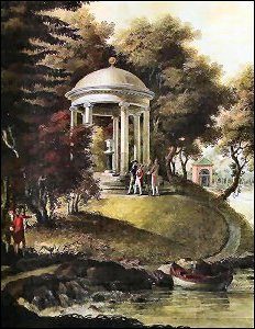 Temple Built for Catherine the Great in the Gardens of Pavlovsk (Colored Print, Courtesy Private Collection)