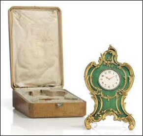 Rococo Desk Clock (Courtesy Christie's)