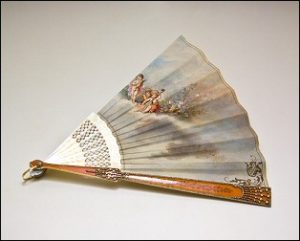 Watteauesque-style Fan, J. Donzel Fils Fan, both with Fabergé Guards (Photos: C & M Photographers)