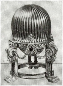 Missing 1887 Fabergé Egg (Courtesy Parke Bernet)