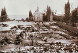 Old Livadia Palace from an Early 20th Century Postcard, Construction of the New Palace (Courtesy Liki Rossii)