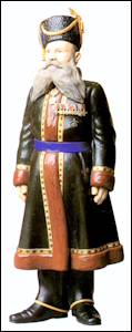 Kamer-Kazak A.A. Kudinov, Personal Cossack Body Guard from 1878-1915 to Dowager Empress Marie Feodorovna, Property of the State Pavlovsk Museum, Russia (Ulla Tillander-Godenhielm, et al., Golden Years of Fabergé, Drawings and Objects from the Wigström Workshop, 2000, 50-51)