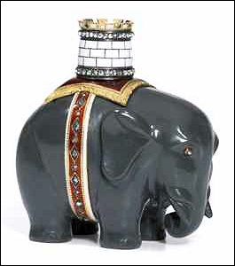 Kalgan Jasper Model of an Elephant and Castle Price Realized: £290,500, $470,610 (Christie’s London, November 25, 2013, Lot 216)