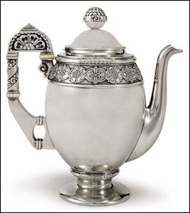 Fabergé Silver Coffee Pot, Moscow, 1908-1917, Inventory Number 42249