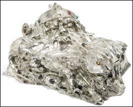 Gem-set Silver Casket Containing over 5 Kilos of Silver, Acquired by an Asian Private Collector for $707,603 (Courtesy Sotheby's London)