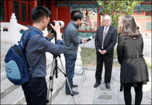 Barry Shifman’s Interview by Chinese Television Stations (Photographs Courtesy of the Author)