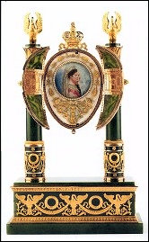 D. 1902 Empire Nephrite, Also Known as Alexander III Medallion Egg, Closed and Open (Skurlov, François Birbaum, Headmaster at Fabergé Firm, 2016)