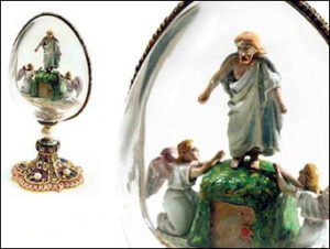 A. 1885-1889 Resurrection Egg (Courtesy Fabergé Museum, St. Petersburg, Russia)
